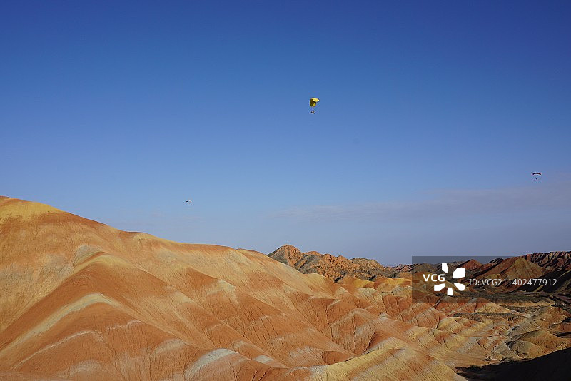 甘肃张掖七彩丹霞地貌图片素材