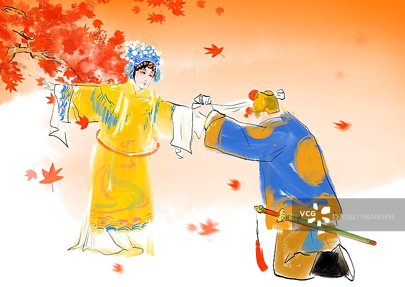 非物质文化遗产京剧演员在表演图片素材