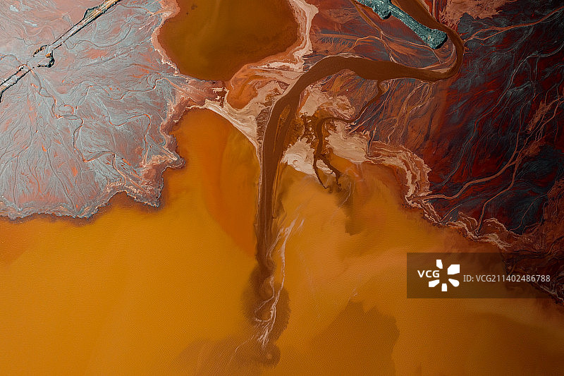 辽阳风水沟尾矿库航拍图片素材