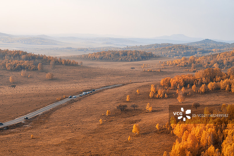 秋天的乌兰布统草原风光图片素材