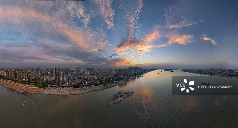 观音阁晚霞图片素材