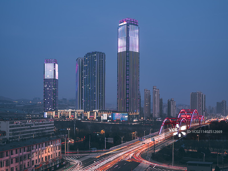 兰州城市夜景图片素材