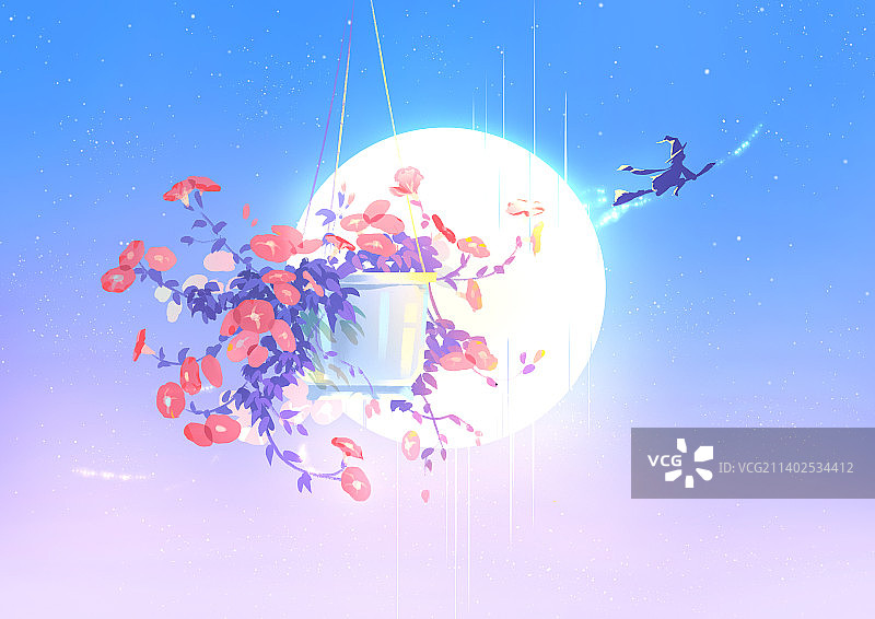 月光小魔女图片素材