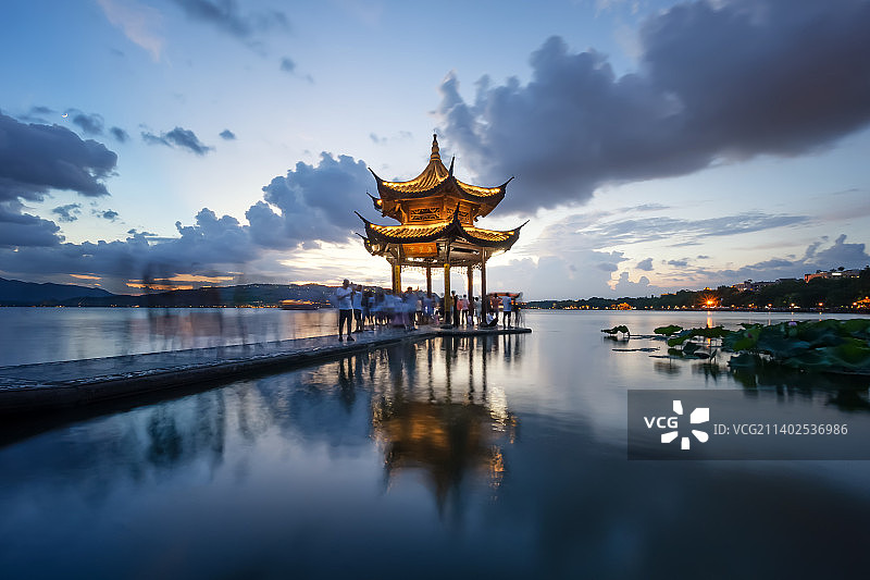 杭州西湖集贤亭图片素材