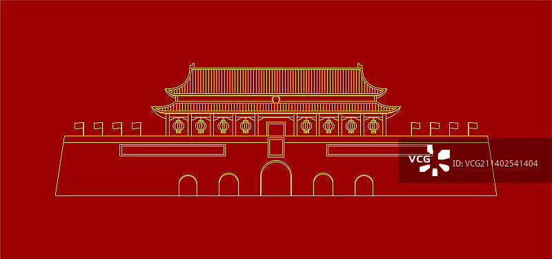 天安门插画图片素材
