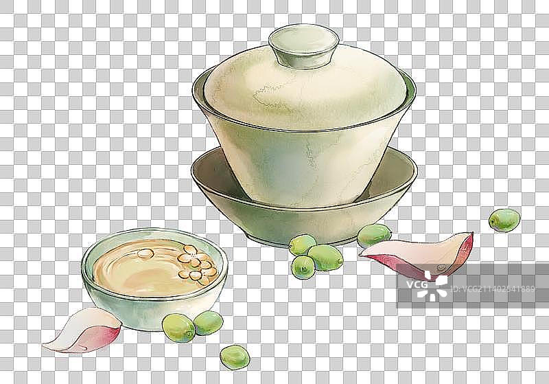 莲子清火茶水图片素材