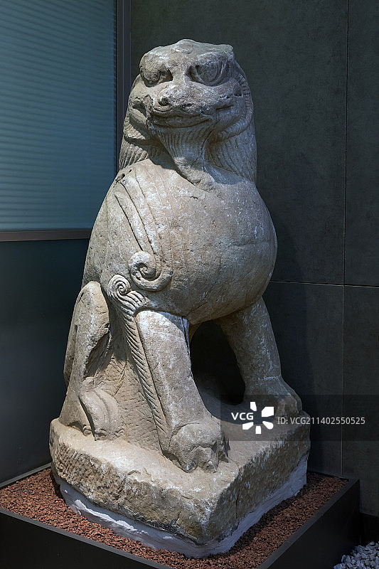 北京石刻艺术博物馆翼兽唐代图片素材