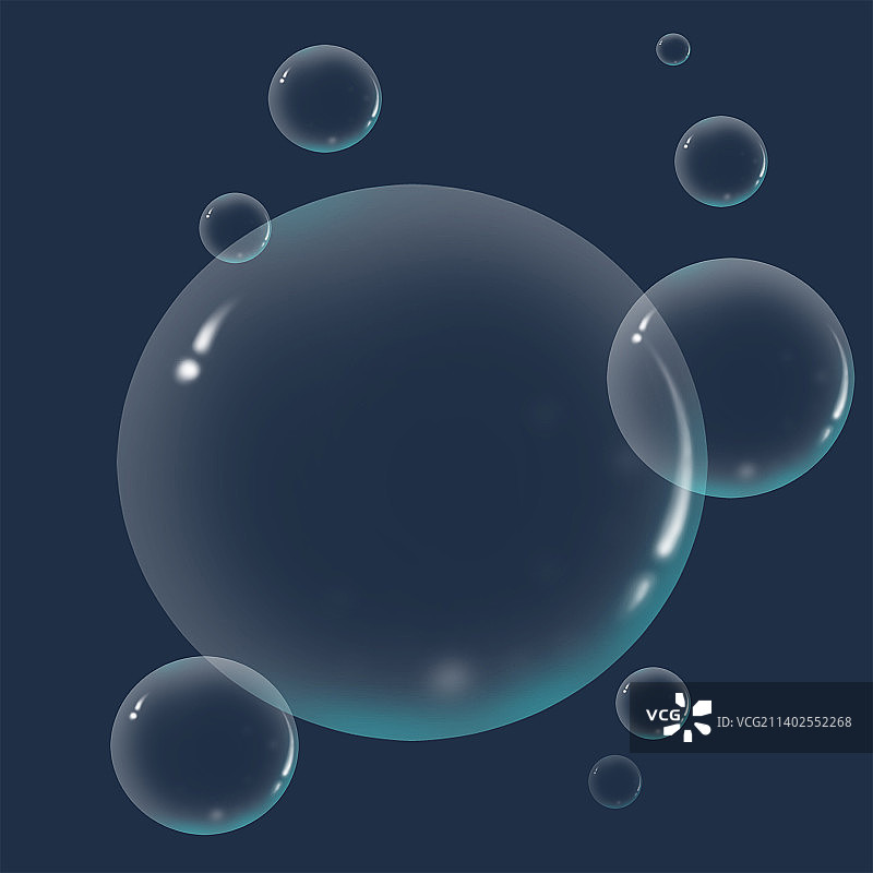 深海中飘浮的气泡图片素材