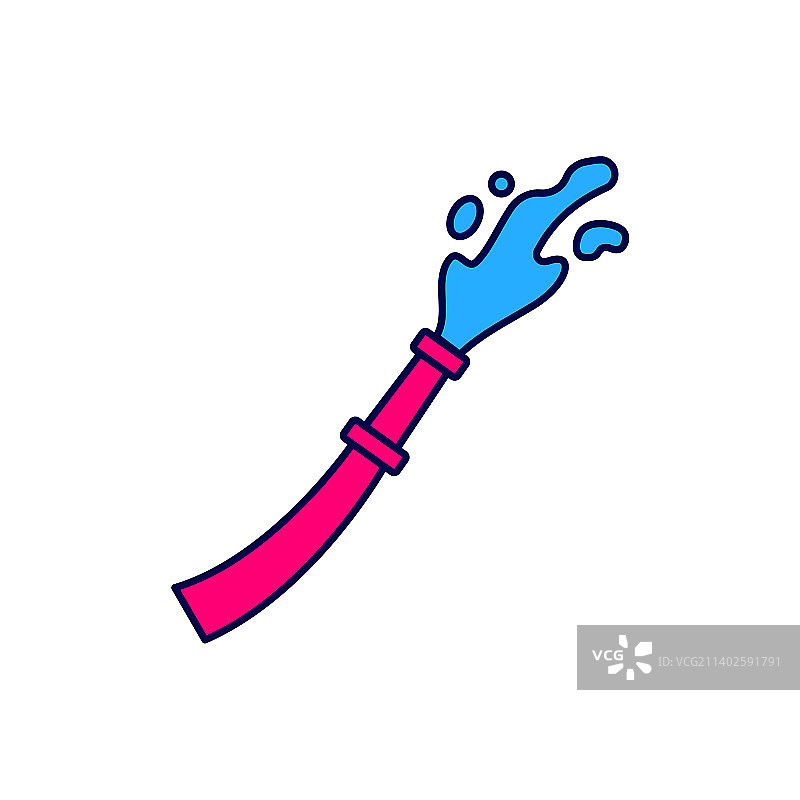 消防水带卷盘轮廓图标图片素材