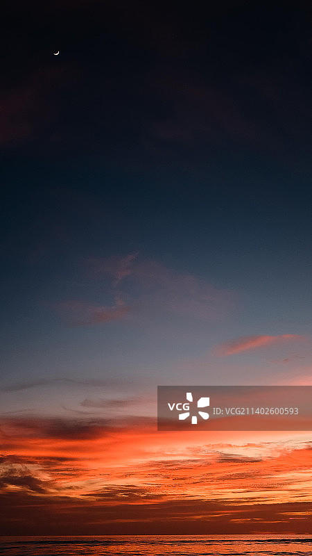 马来西亚的海边夕阳图片素材