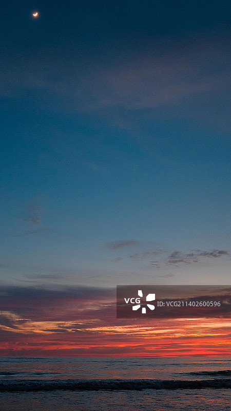 马来西亚的海边夕阳图片素材