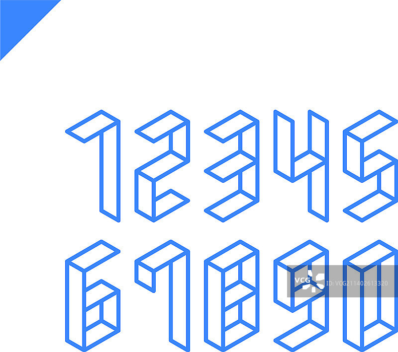 2.5D运动数字字体合集图片素材