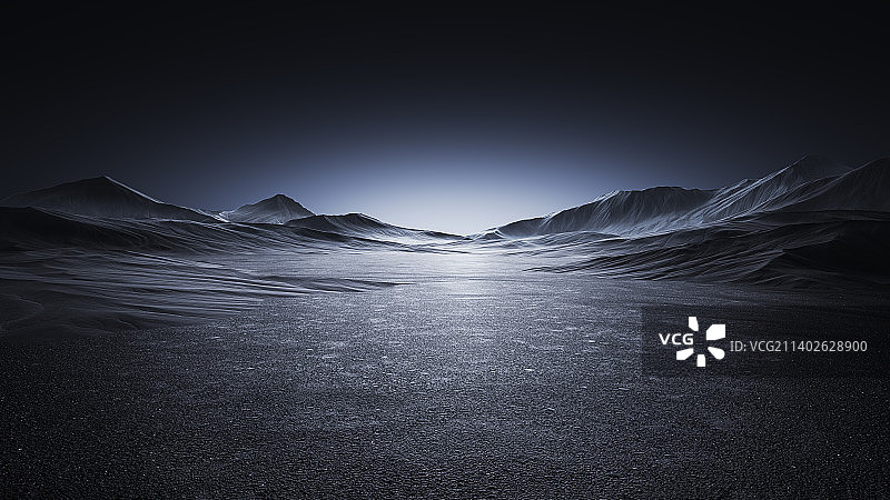 三维渲染抽象山脉地形图片素材