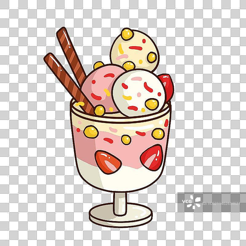 卡通冰淇淋杯图片素材