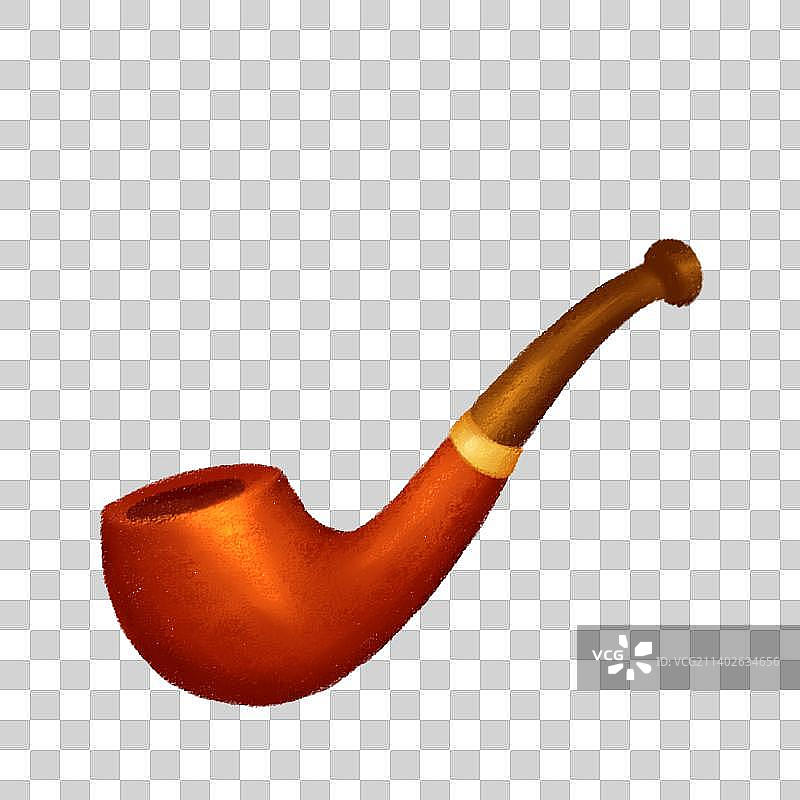 手绘复古烟斗图片素材