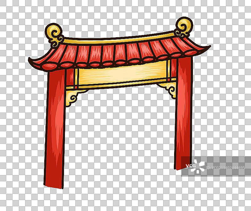春节门楼中国风喜庆免扣元素图片素材