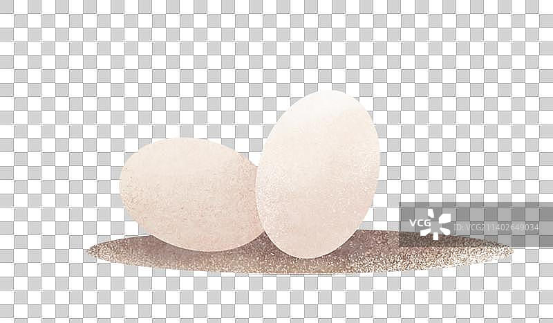 手绘鸡蛋鸭蛋鹅蛋元素插画有投影图片素材