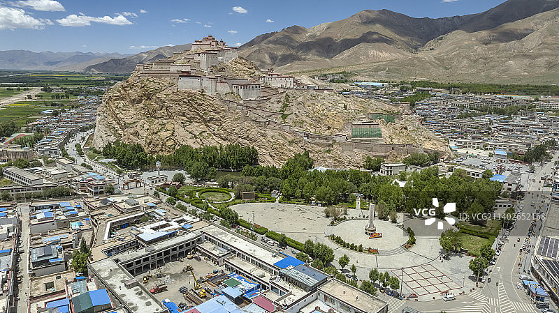 西藏日喀则江孜古堡图片素材