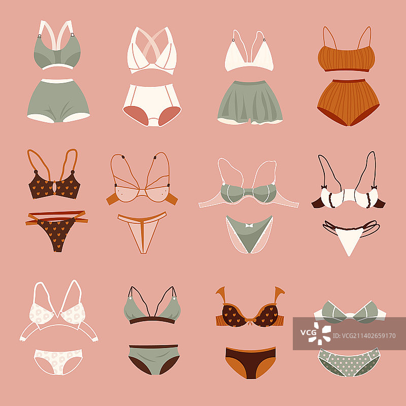 彩色内衣套装图片素材