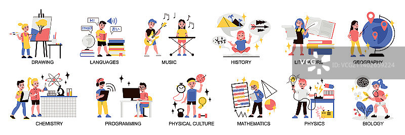 学习科目合集图片素材