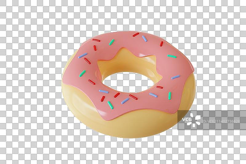 甜甜圈美食三维插画图片素材