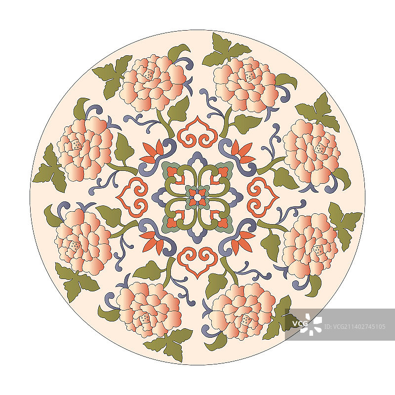 中国传统纹样花卉图案图片素材