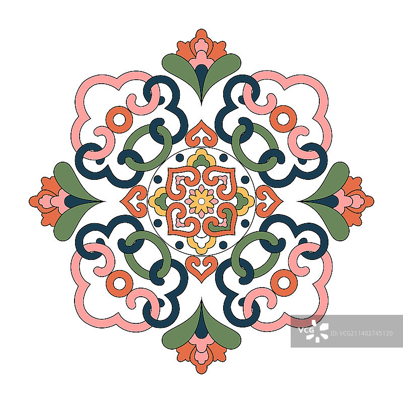 中国传统纹样吉祥花纹图片素材