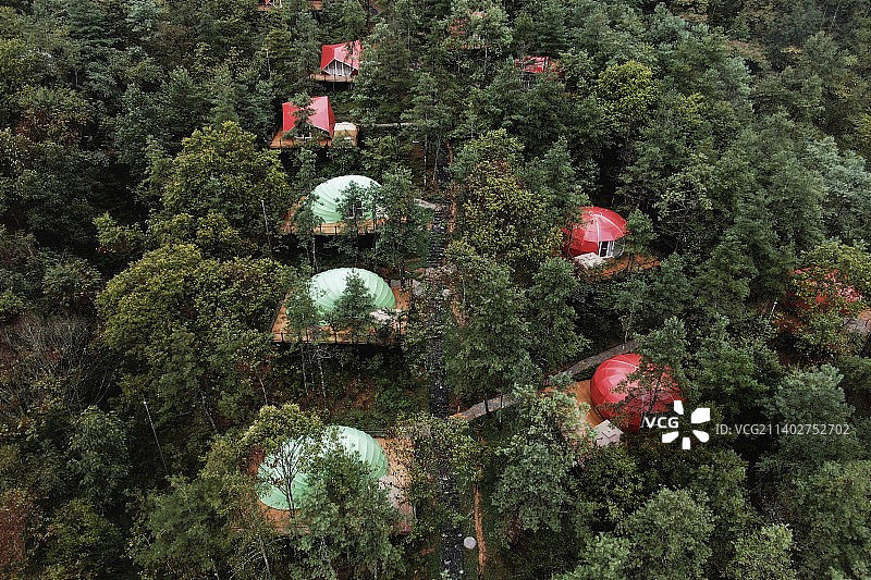 重庆开州雪宝山露营基地图片素材