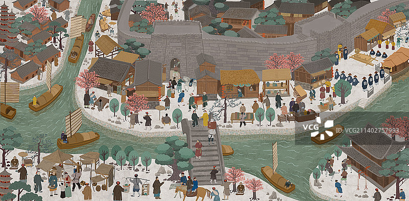 古镇小风光图片素材