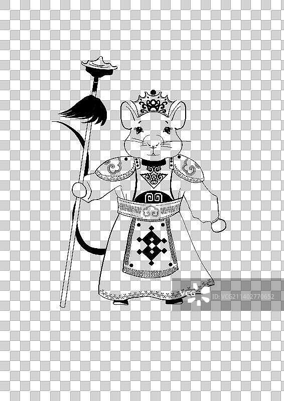 鼠生肖传统纹样图片素材