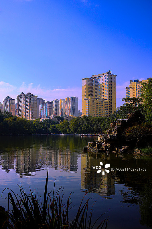 西宁人民公园一角图片素材