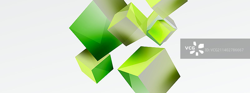 3d立方体抽象背景组成图片素材