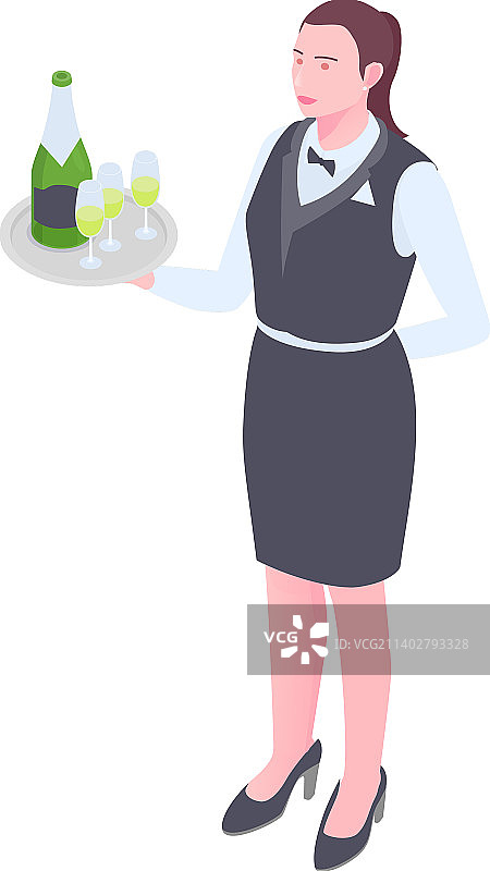 2.5D女服务员图片素材