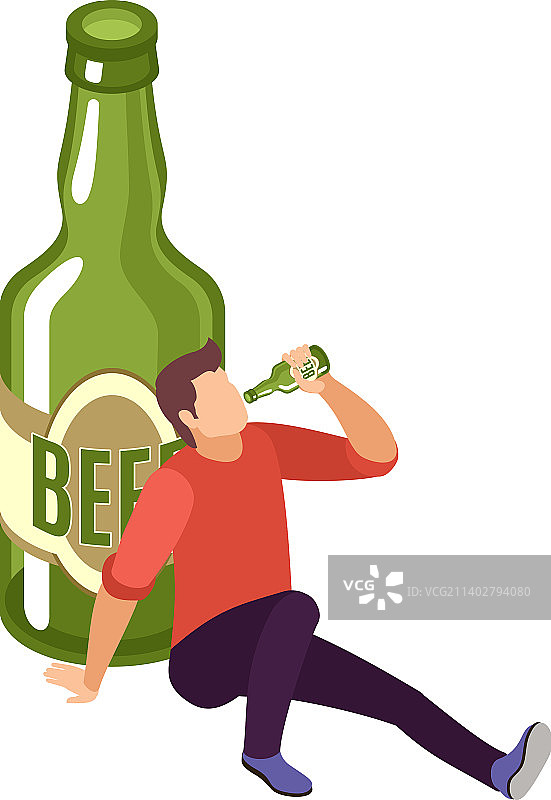 酒精成瘾概念图片素材