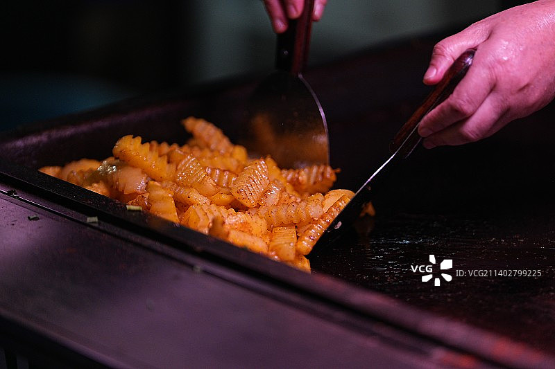 夜市美食街狼牙土豆图片素材