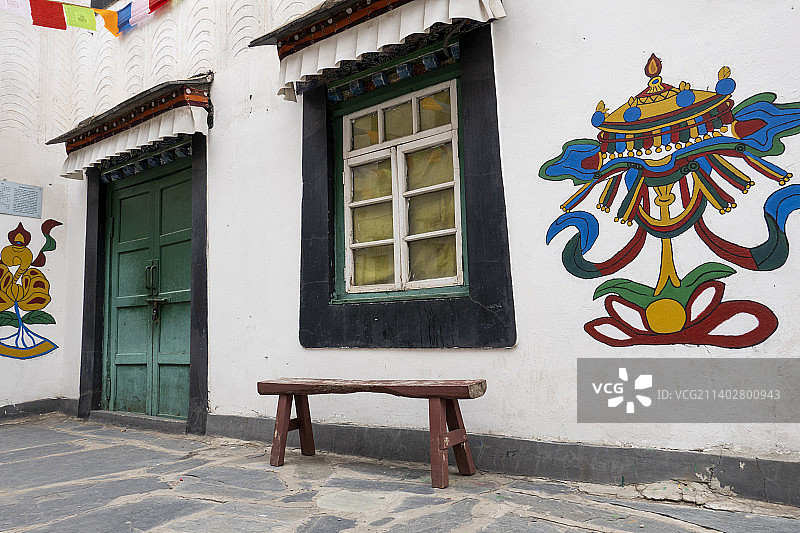 北京中华民族博物院（中华民族园）北园：藏族景区藏族建筑图片素材