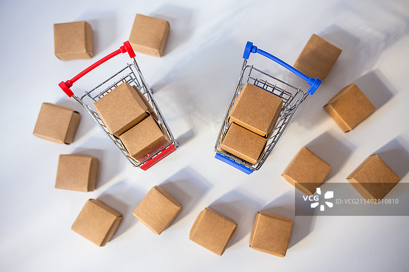 微缩购物车图片素材