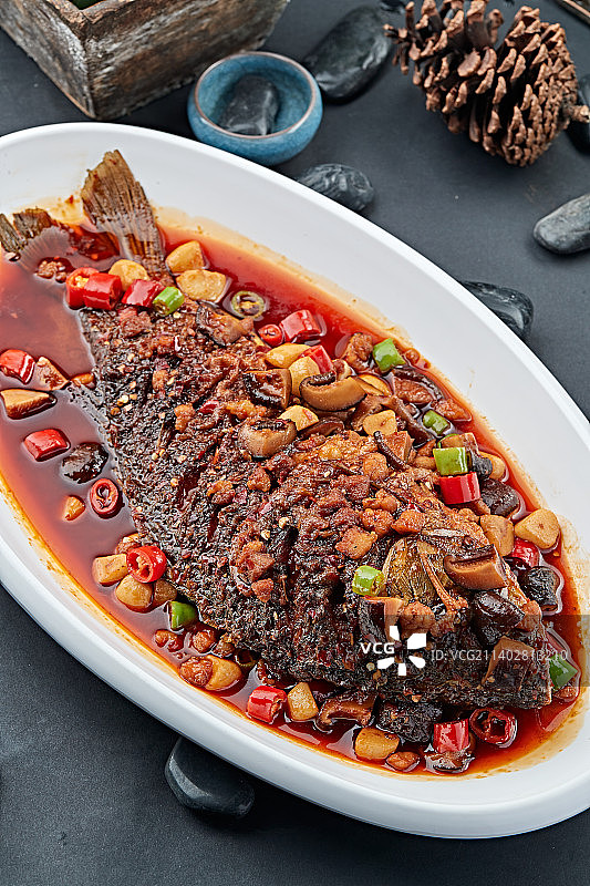 川味香辣干烧鱼图片素材