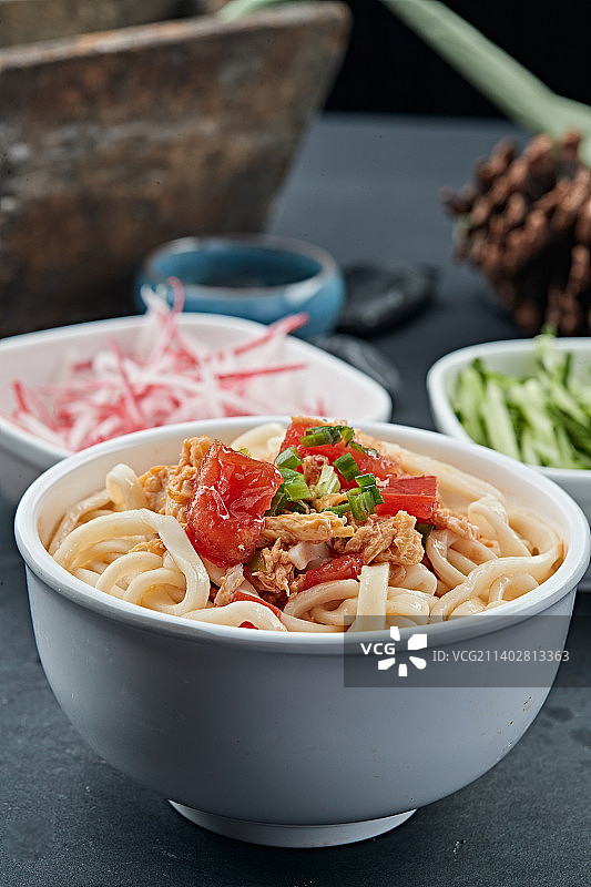 西红柿打卤面图片素材