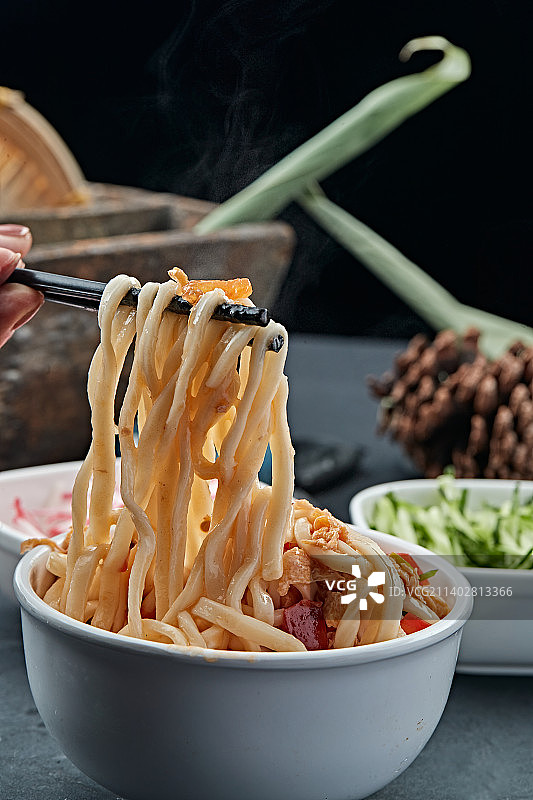 西红柿打卤面图片素材