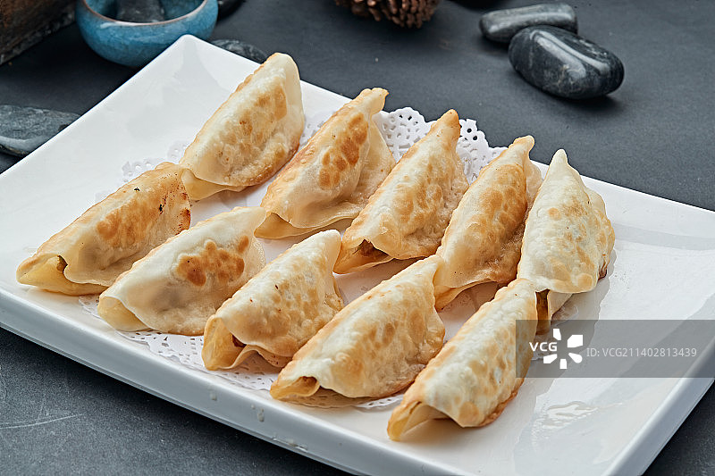 王将水煎饺子图片素材