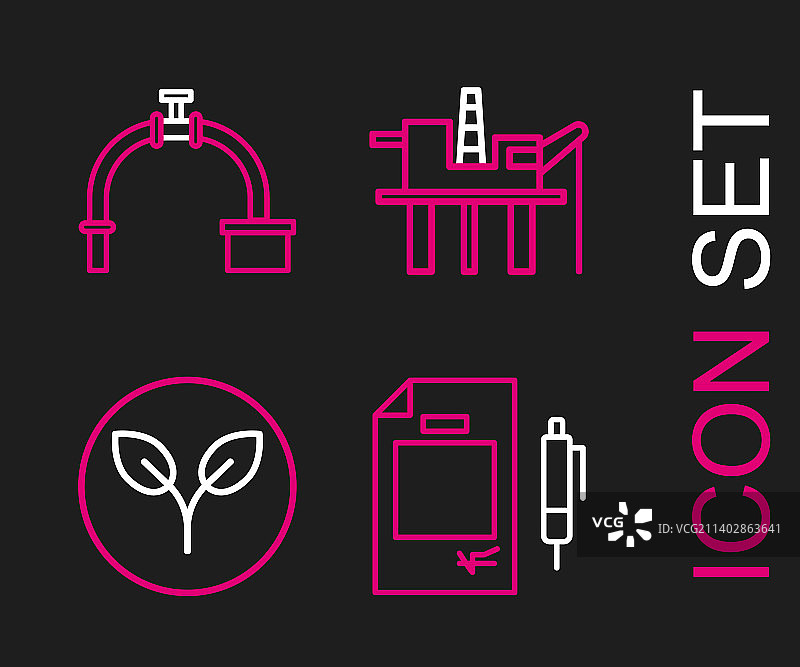 合同、钱、笔、生物燃料油图片素材