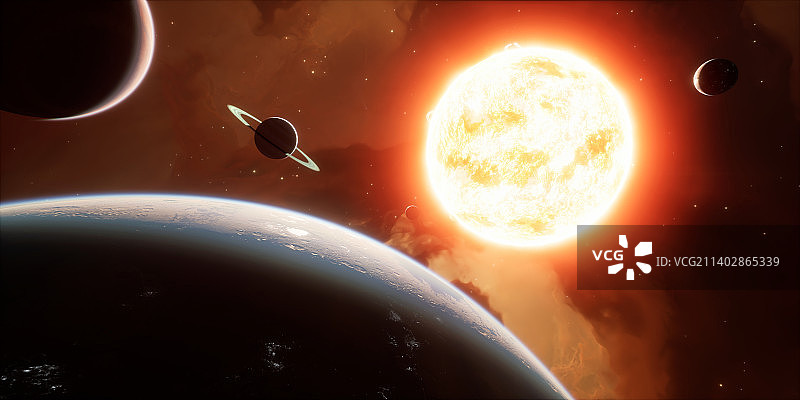 太阳，宇宙，天文，银河系图片素材