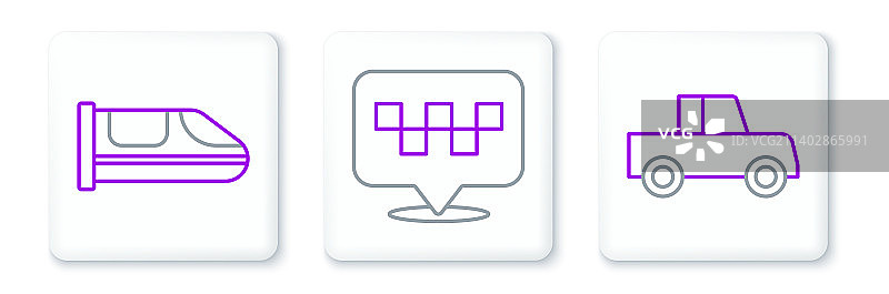 汽车高铁位置线条组合图片素材