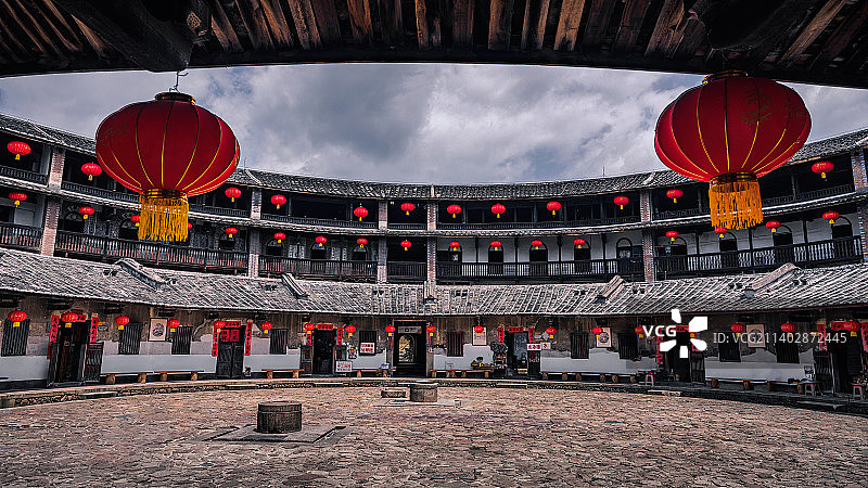 福建漳州闽南华安土楼图片素材