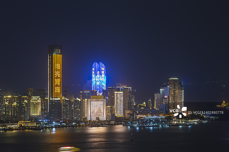 厦门鹭江道夜景风光图片素材