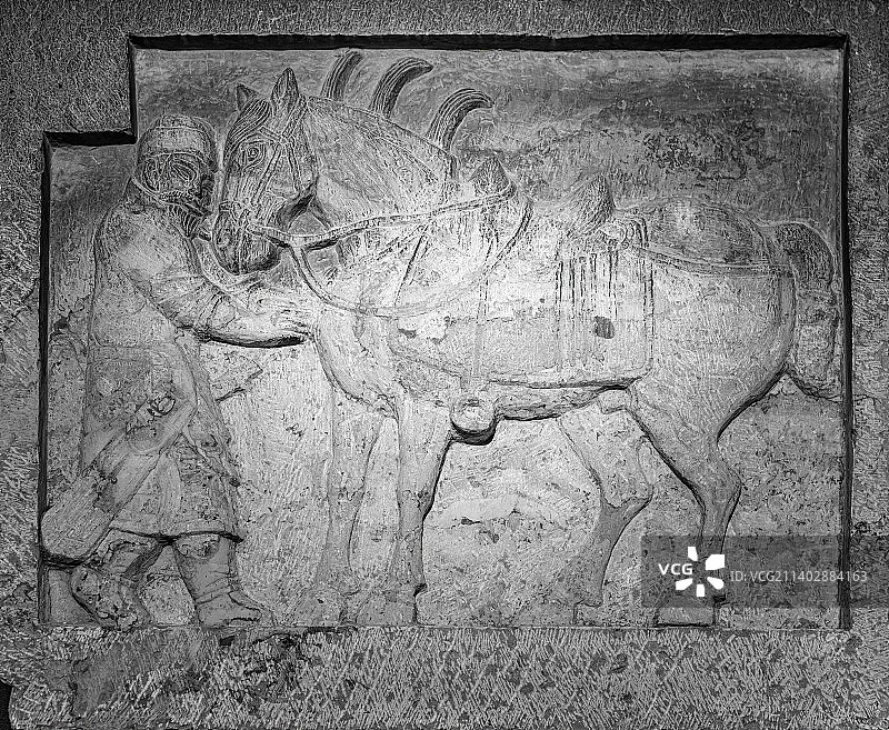昭陵六骏_唐_贞观十年_西安碑林博物馆图片素材