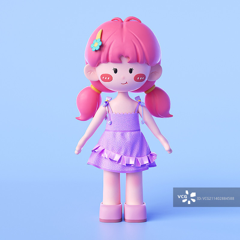 甜心少女花小糖之夏日穿搭系列图片素材