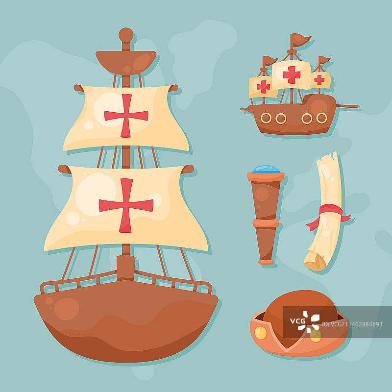 哥伦布日图标图片素材