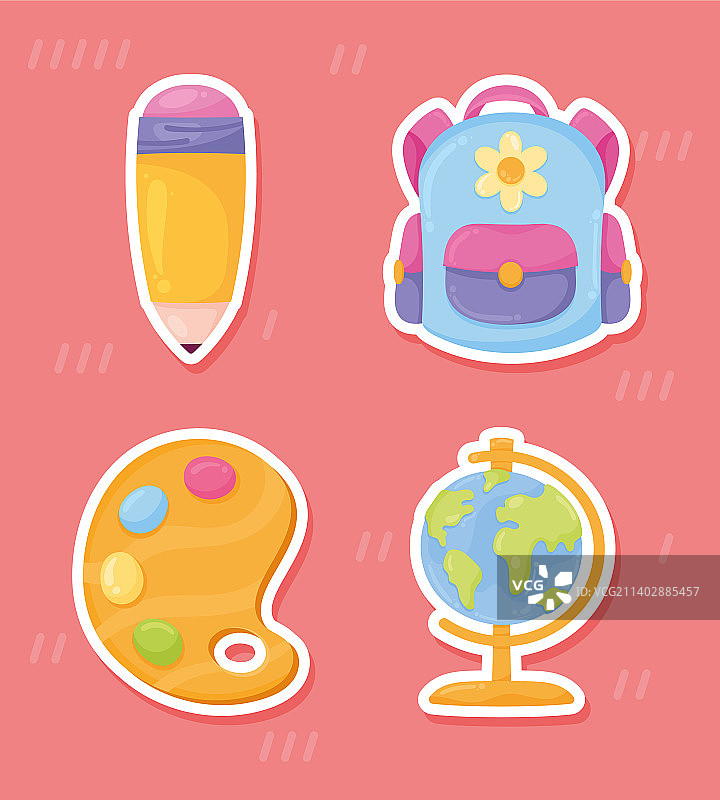 四个学习用品图片素材